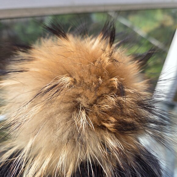 OOKPIK Wool Black Blend Fur Toque - Picture 6 of 7